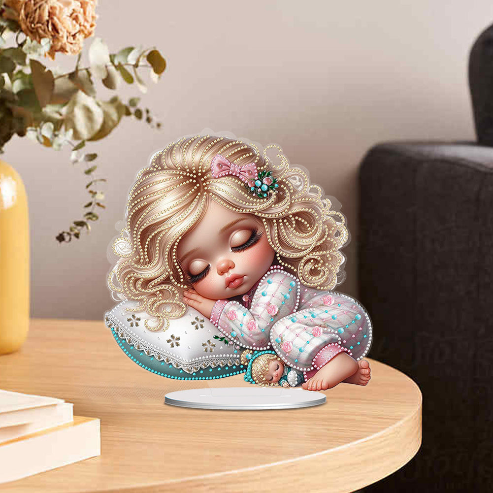 Sleeping Girl 5D DIY Diamond Painting Tabletop Decorations Bedroom Table Decor