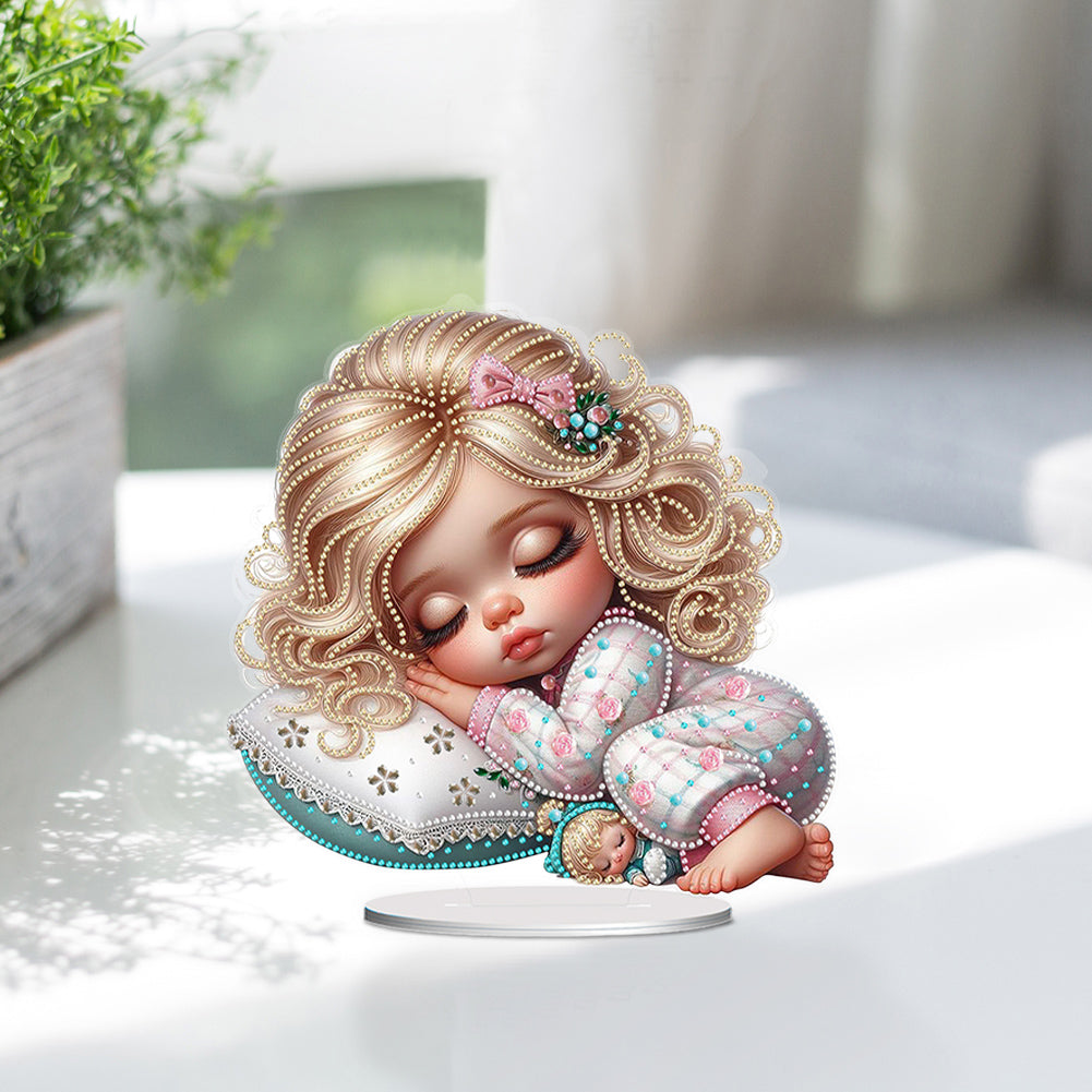 Sleeping Girl 5D DIY Diamond Painting Tabletop Decorations Bedroom Table Decor