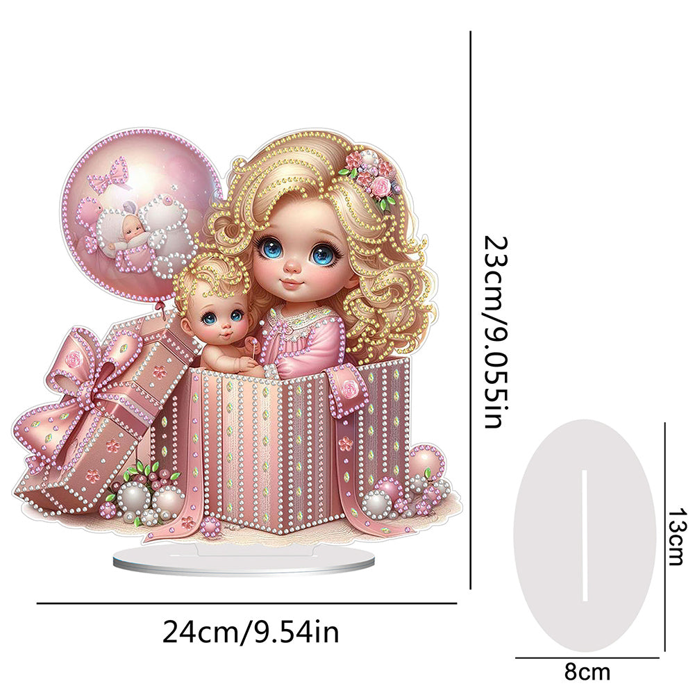 Gift Girl 5D DIY Diamond Painting Tabletop Decorations Bedroom Table Decor