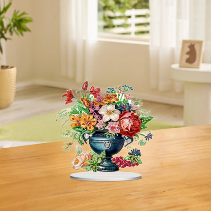 Flower Bouquet Table Top Diamond Painting Ornament Kits Home Decor (Flower A)