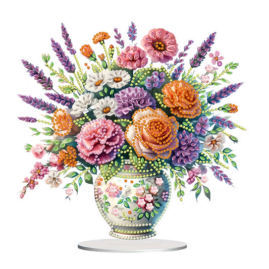 Flower Bouquet Table Top Diamond Painting Ornament Kits Home Decor (Flower B)