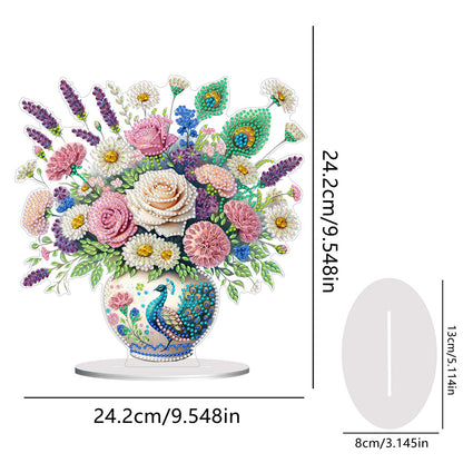 Flower Bouquet Table Top Diamond Painting Ornament Kits Home Decor (Flower C)
