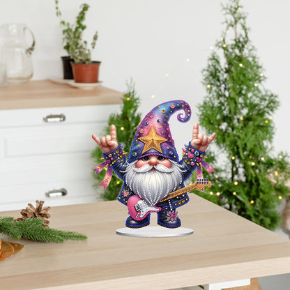 Gnome Table Top Diamond Painting Ornament Kits for Home Decor (Rock Gnome)