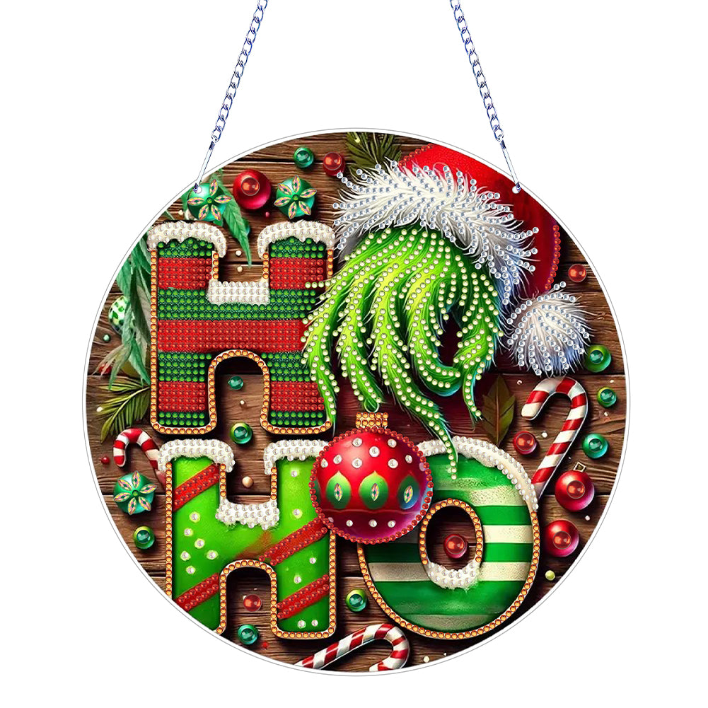 Green Claw Diamond Painting Hanging Ornaments for Garden Window Decoration