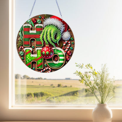 Green Claw Diamond Painting Hanging Ornaments for Garden Window Decoration