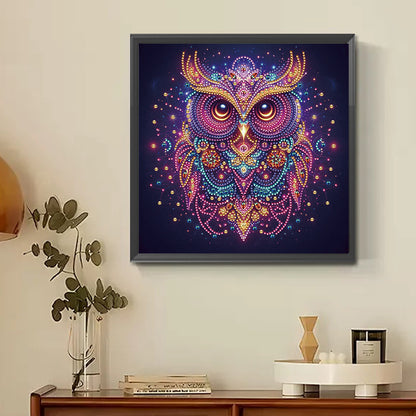 Starlight Animal Owl - Partial Special-Shaped Drill Diamond Painting 30*30CM