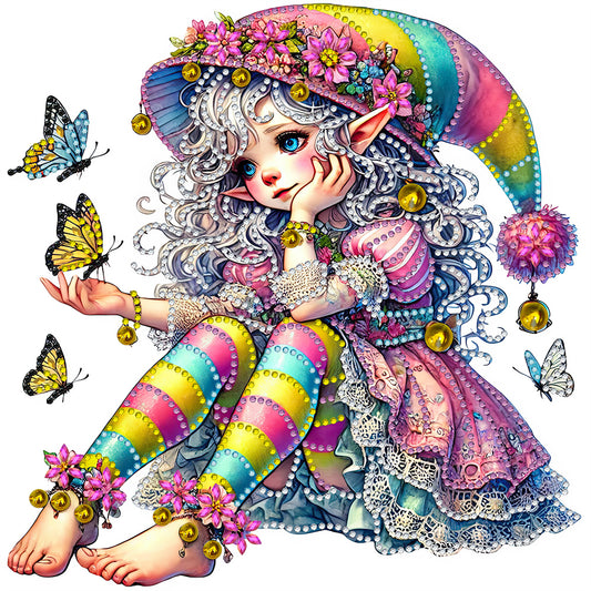 Spring Garden Girl - Partial Special-Shaped Drill Diamond Painting 30*30CM