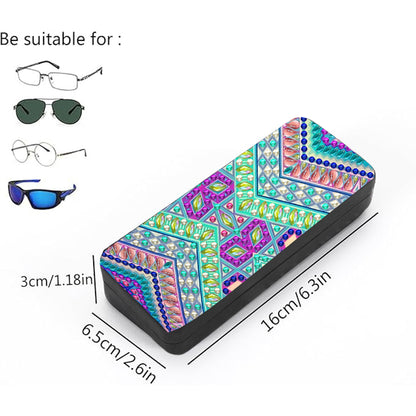 Colorful Pattern Diamond Painting Eyeglasses Case Diamond Art Sunglasses Case