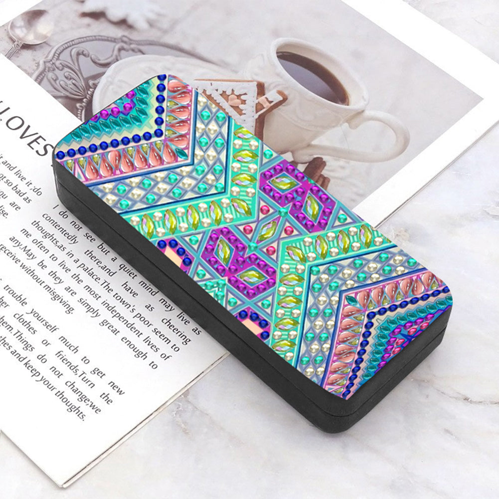 Colorful Pattern Diamond Painting Eyeglasses Case Diamond Art Sunglasses Case