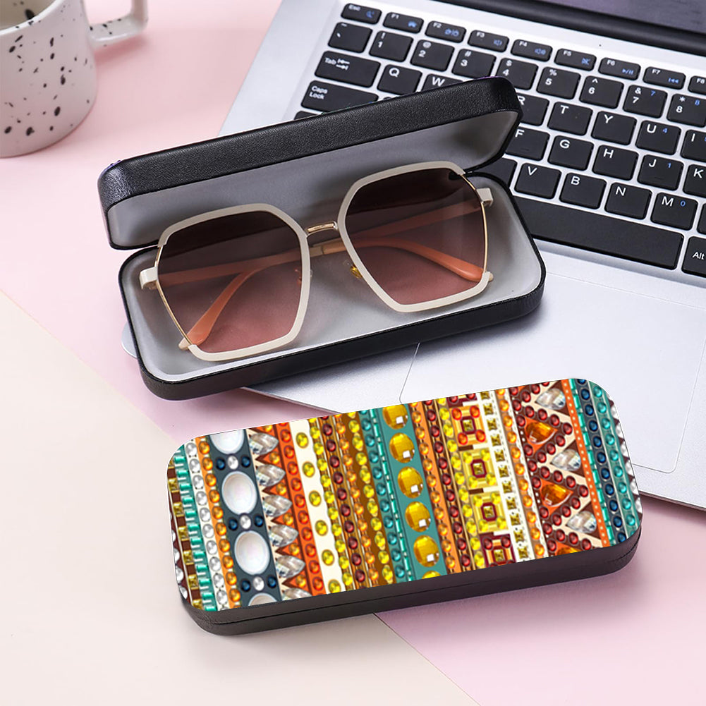 Colorful Pattern Diamond Painting Eyeglasses Case Diamond Art Sunglasses Case