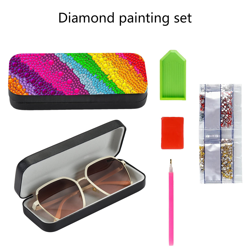 Colorful Pattern Diamond Painting Eyeglasses Case Diamond Art Sunglasses Case