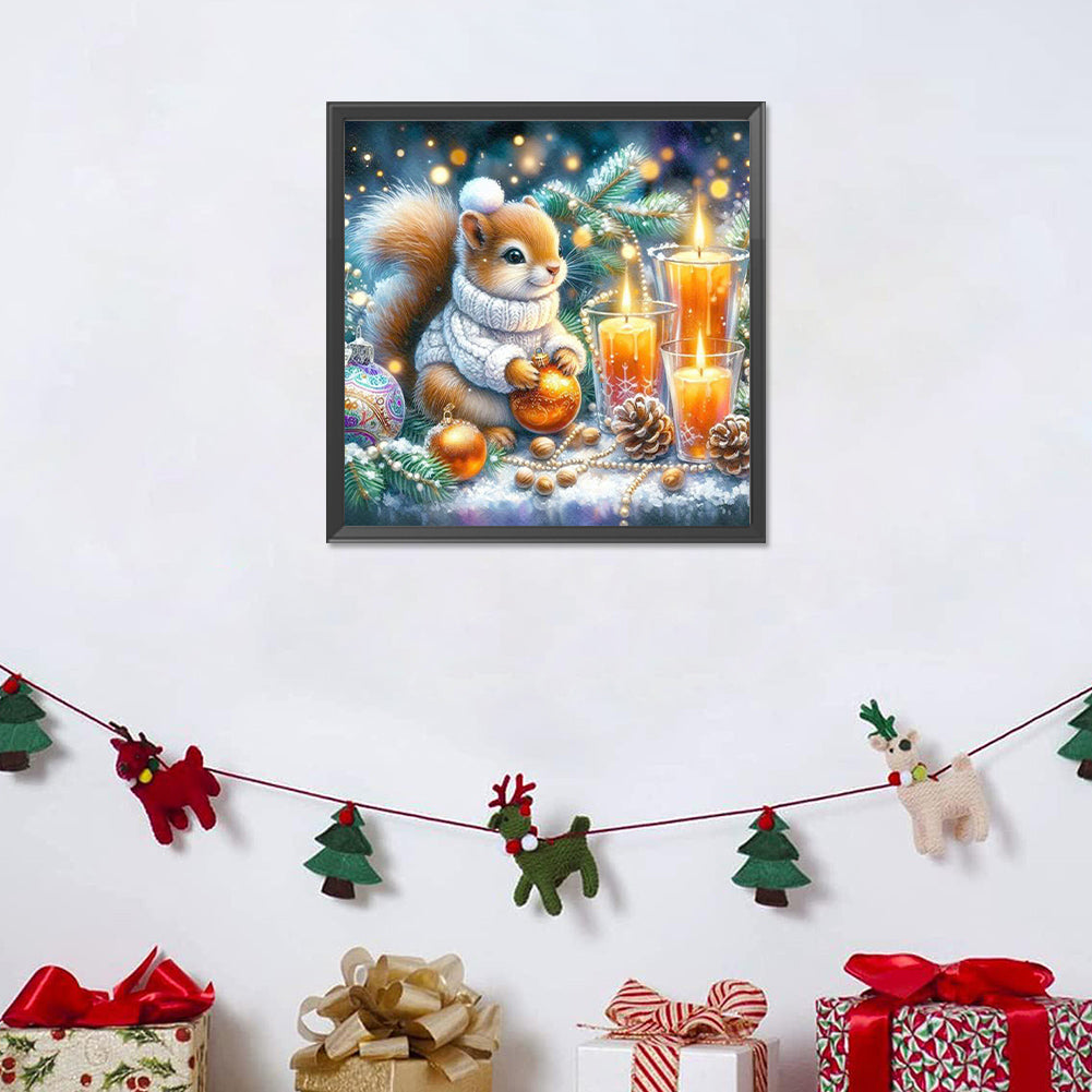 Little Squirrel'S Winter Night - Full Round Drill Diamond Painting 30*30CM