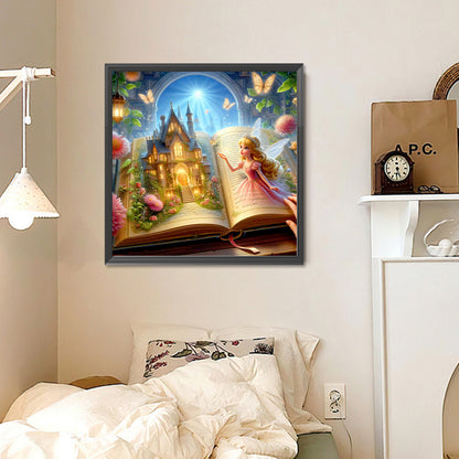 Fairy In The Book - Full Round Drill Diamond Painting 30*30CM