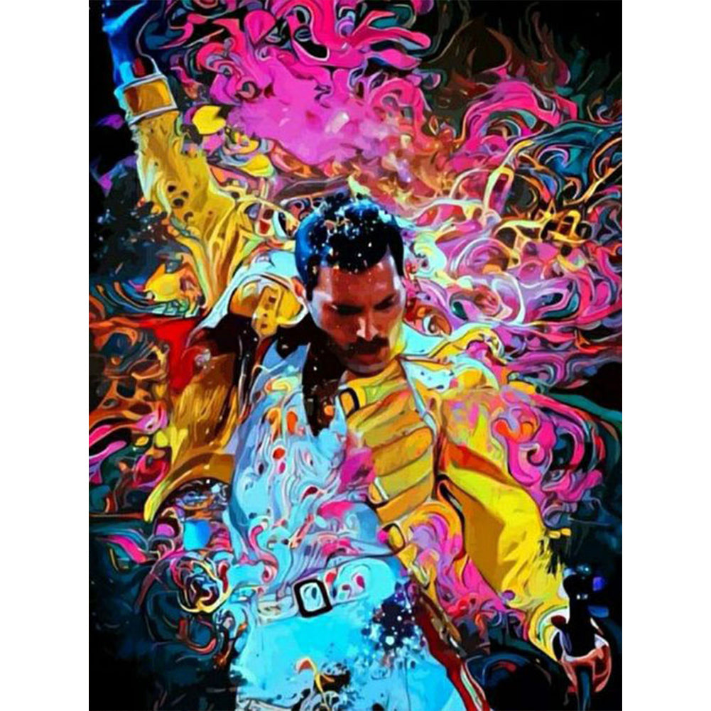 Freddie Mercury - Full Round Drill Diamond Painting 30*40CM