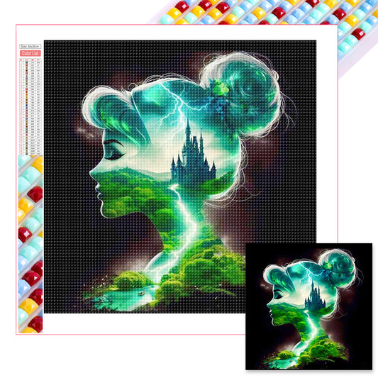 Princess Forest Silhouette - Full Square Drill Diamond Painting 30*30CM