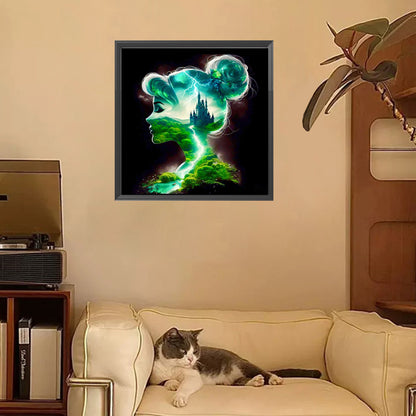 Princess Forest Silhouette - Full Square Drill Diamond Painting 30*30CM