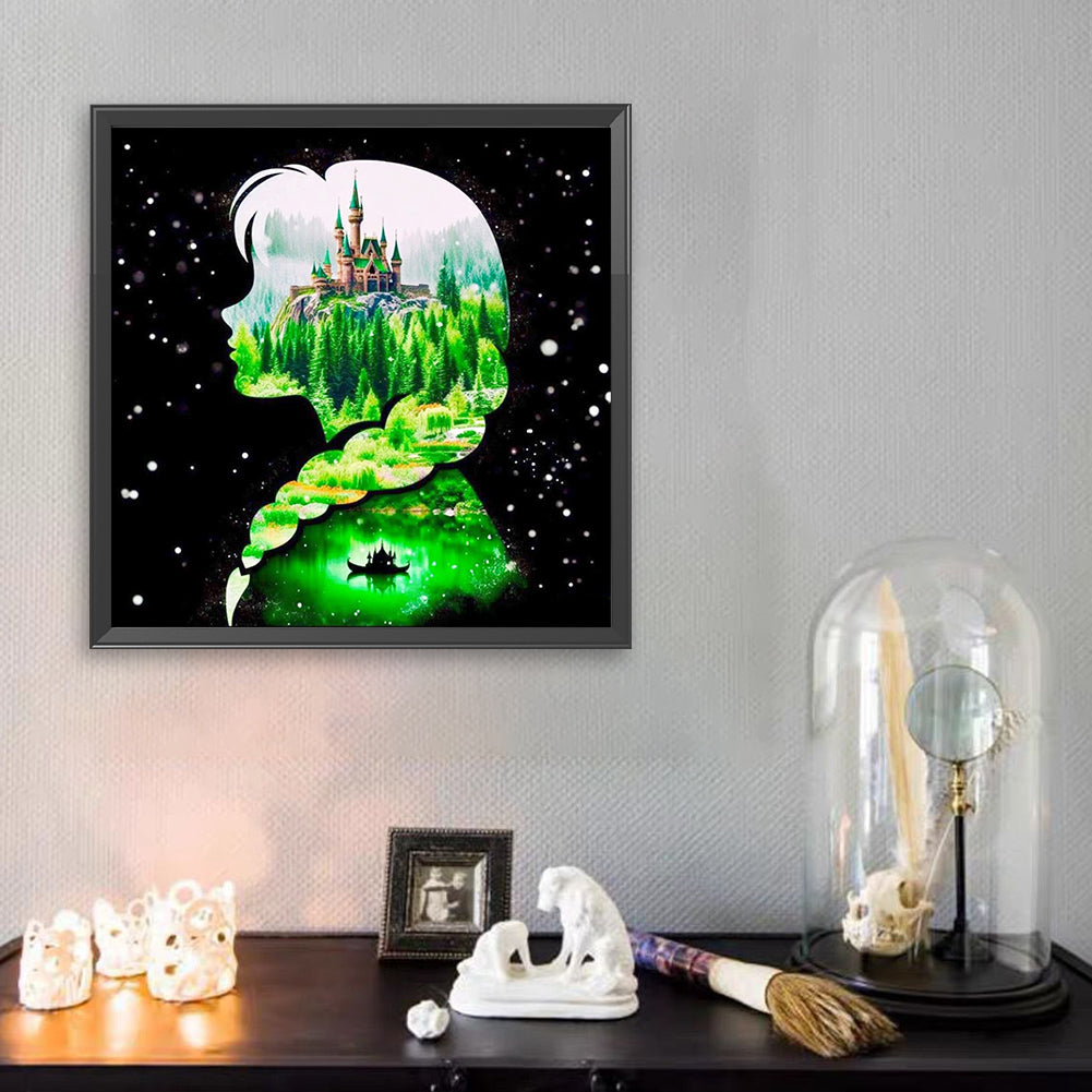 Princess Forest Silhouette - Full Square Drill Diamond Painting 30*30CM