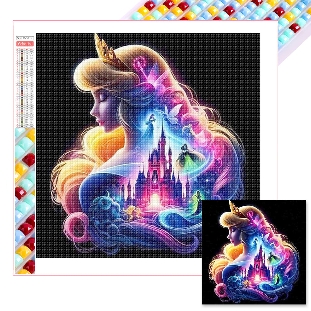 Princess Forest Silhouette - Full Square Drill Diamond Painting 30*30CM