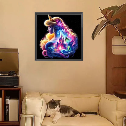 Princess Forest Silhouette - Full Square Drill Diamond Painting 30*30CM