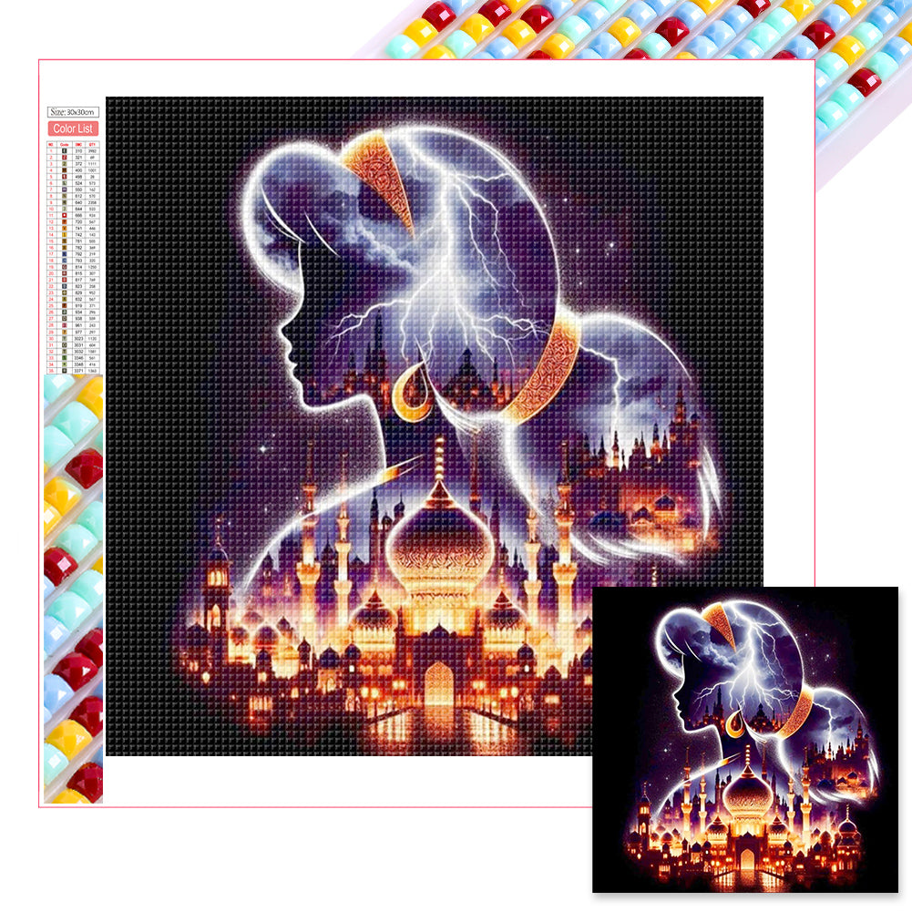 Princess Forest Silhouette - Full Square Drill Diamond Painting 30*30CM