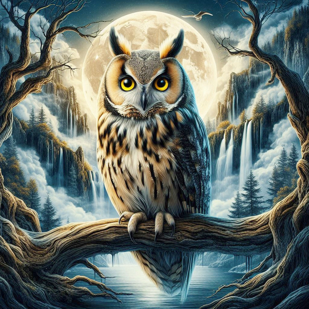 Owl - Full Square Drill Diamond Painting 40*40CM