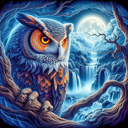 Owl - Full Square Drill Diamond Painting 40*40CM