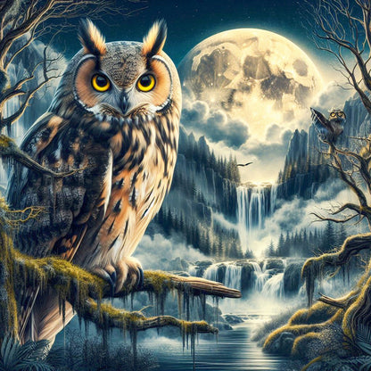 Owl - Full Square Drill Diamond Painting 40*40CM