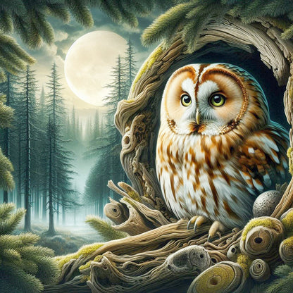 Owl - Full Square Drill Diamond Painting 40*40CM