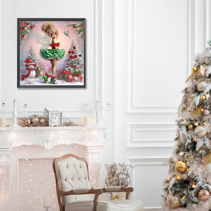 Christmas Elf Girl - Partial Special-Shaped Drill Diamond Painting 30*30CM