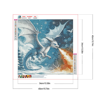 Dragon Breathing Fire - Full Round Drill Diamond Painting 40*40CM