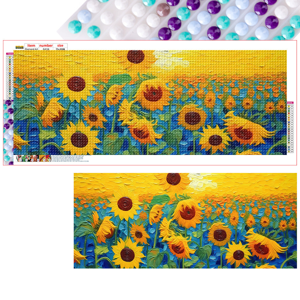 Sunflower - Full Round Drill Diamond Painting 70*30CM