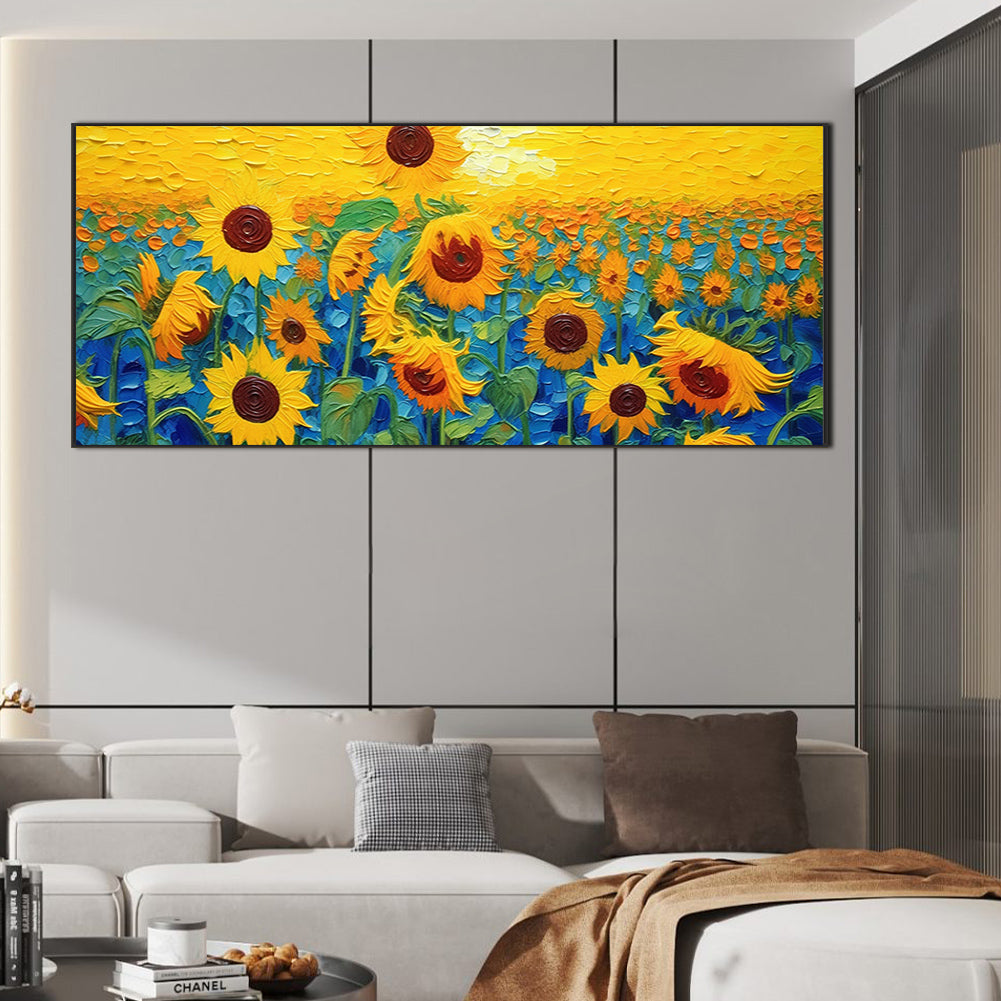 Sunflower - Full Round Drill Diamond Painting 70*30CM