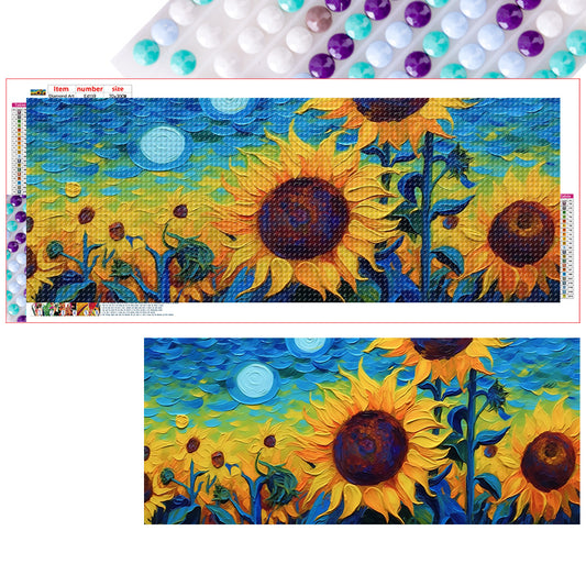 Sunflower - Full Round Drill Diamond Painting 70*30CM