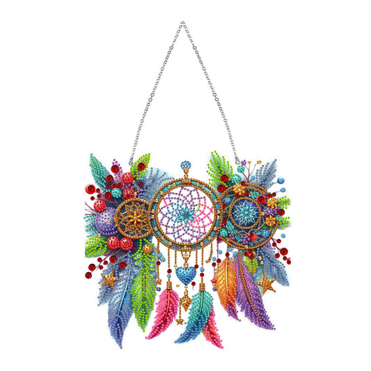 Acrylic Special Shape Dream Catcher 5D DIY Diamond Painting Dots Pendants