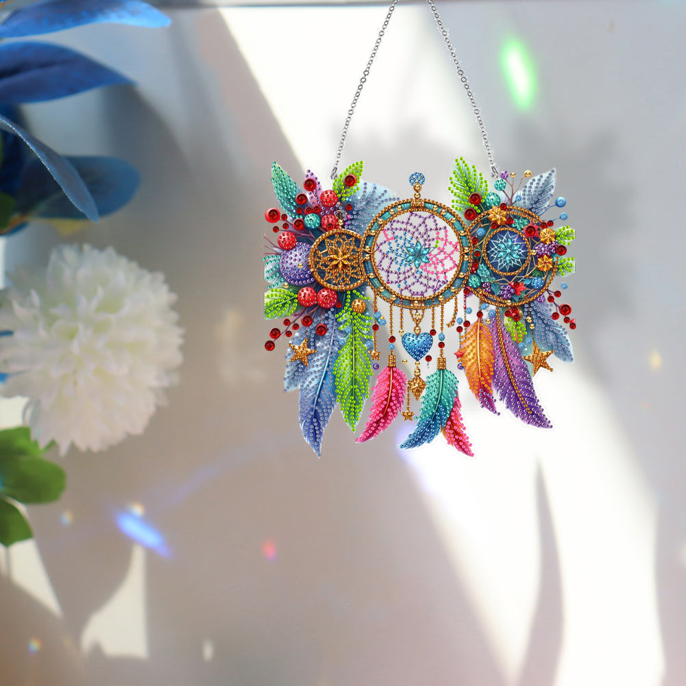 Acrylic Special Shape Dream Catcher 5D DIY Diamond Painting Dots Pendants