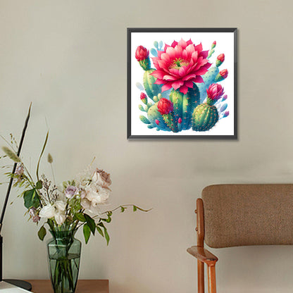 Cactus Flower - Full Round Drill Diamond Painting 30*30CM