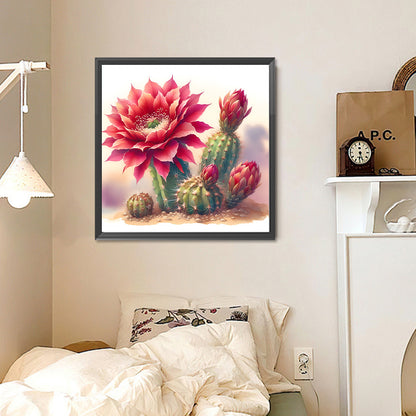 Cactus Flower - Full Round Drill Diamond Painting 30*30CM