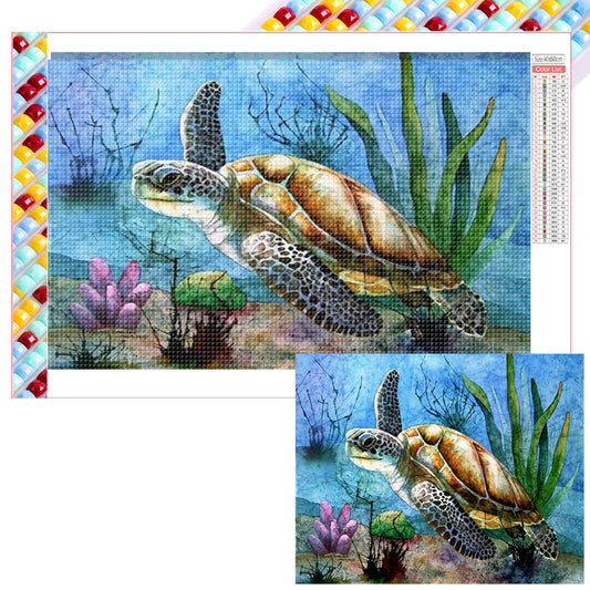 Sea Turtles - Full Square Drill Diamond Painting 50*40CM