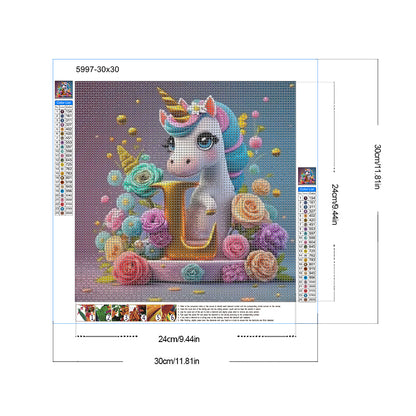 Unicorn - Full Round Drill Diamond Painting 30*30CM