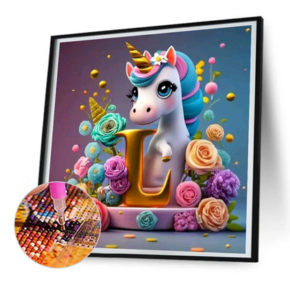 Unicorn - Full Round Drill Diamond Painting 30*30CM