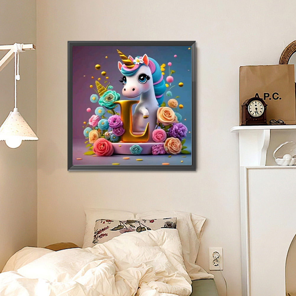 Unicorn - Full Round Drill Diamond Painting 30*30CM
