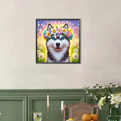 Flower Puppy - Full AB Round Drill Diamond Painting 40*40CM