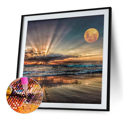 Seaside Scenery - Full AB Round Drill Diamond Painting 45*45CM