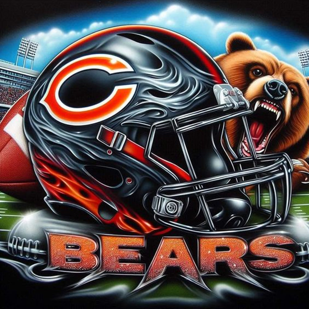 Chicago Bears - Full Round Drill Diamond Painting 40*40CM