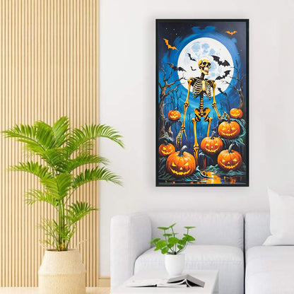 Halloween Skeleton - Full Square Drill Diamond Painting 40*70CM