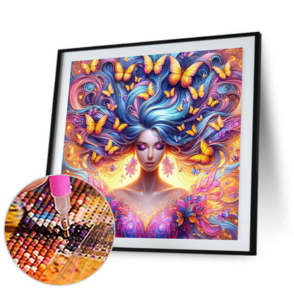 Butterfly Girl - Full Square Drill Diamond Painting 30*30CM