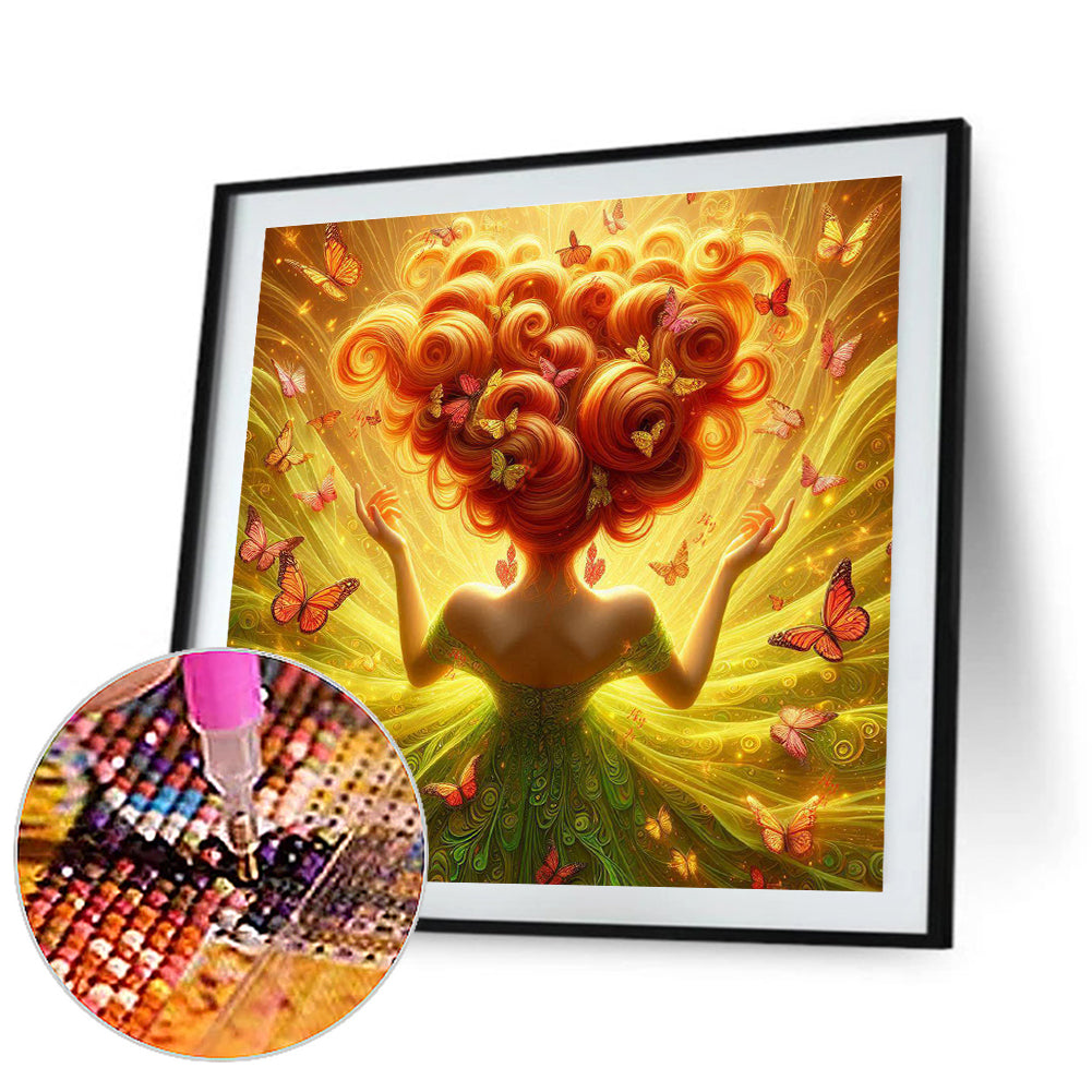 Butterfly Girl - Full Square Drill Diamond Painting 30*30CM