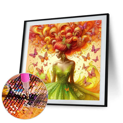 Butterfly Girl - Full Square Drill Diamond Painting 30*30CM