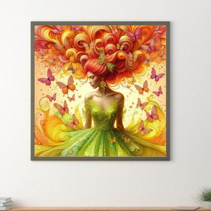 Butterfly Girl - Full Square Drill Diamond Painting 30*30CM