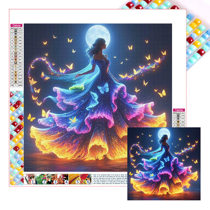 Butterfly Girl - Full Square Drill Diamond Painting 30*30CM